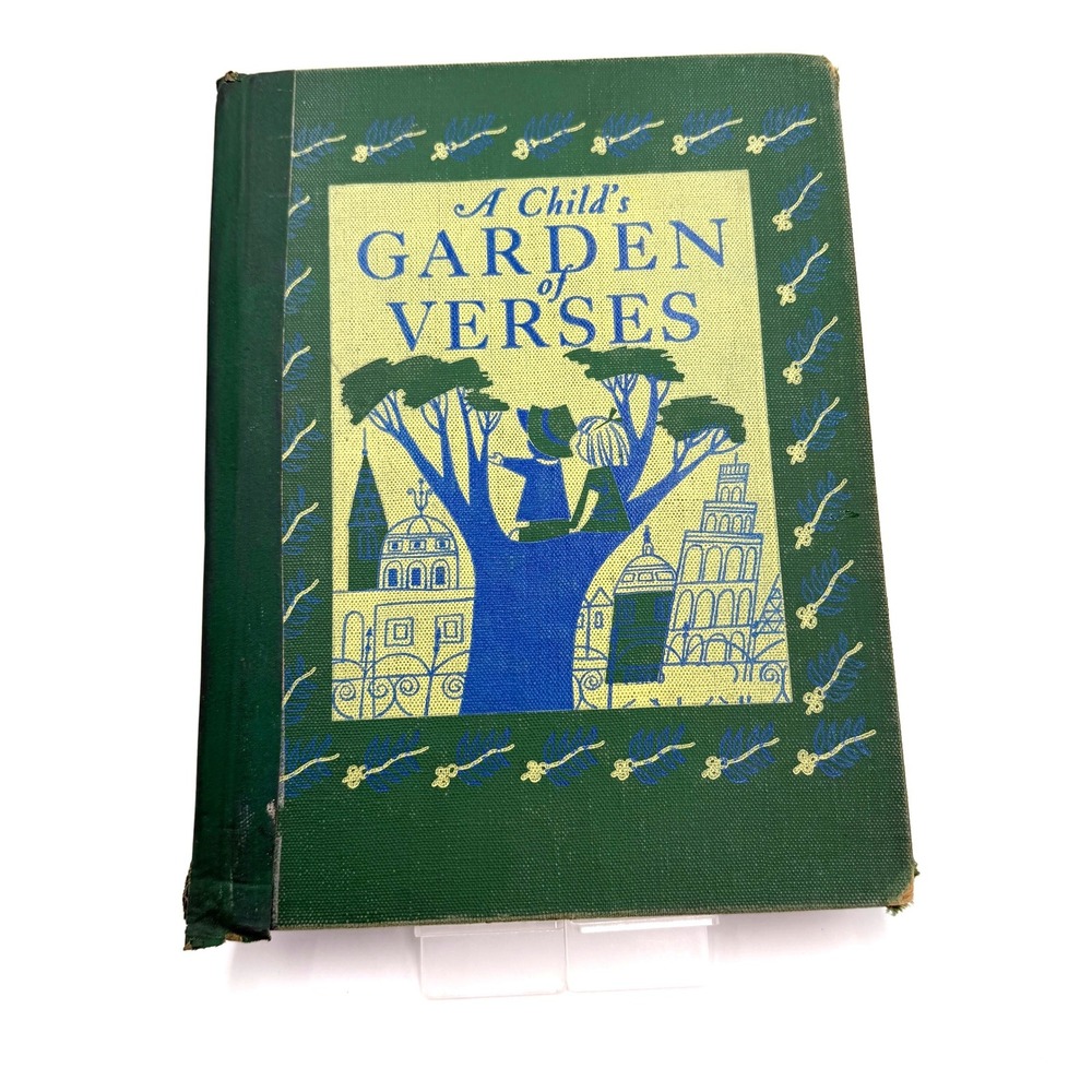 A Child's Garden of Verses Book Green Hardcover 1951 Illustrated Classic‎